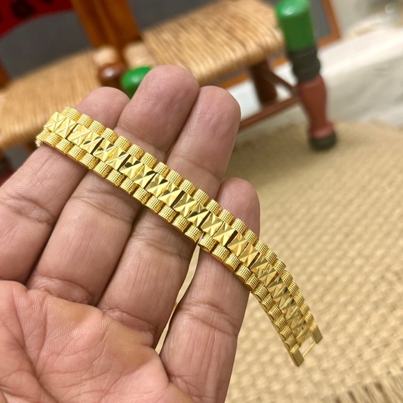 Men’s Bracelet, 24k Duabi Gold Plated Bracelet, Men’s Gold Bracelet Gift for him - Picture 4 of 7